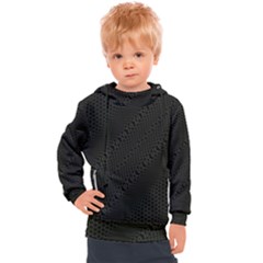 Army Green And Black Netting Kids  Hooded Pullover by SpinnyChairDesigns