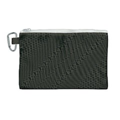 Army Green And Black Netting Canvas Cosmetic Bag (large) by SpinnyChairDesigns