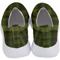 Army Green Color Plaid No Lace Lightweight Shoes View4