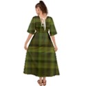 Army Green Color Plaid Kimono Sleeve Boho Dress View2