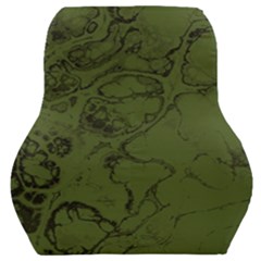 Amy Green Color Grunge Car Seat Back Cushion  by SpinnyChairDesigns