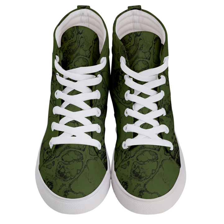 Amy Green Color Grunge Women s Hi-Top Skate Sneakers