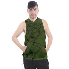 Amy Green Color Grunge Men s Sleeveless Hoodie by SpinnyChairDesigns