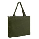 Army Green Color Texture Zipper Medium Tote Bag View2