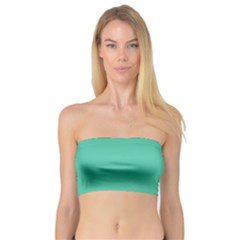 True Biscay Green Solid Color Bandeau Top by SpinnyChairDesigns