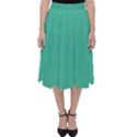 True Biscay Green Solid Color Classic Midi Skirt View1