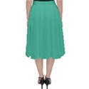 True Biscay Green Solid Color Classic Midi Skirt View2