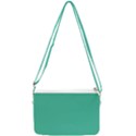 True Biscay Green Solid Color Double Gusset Crossbody Bag View1