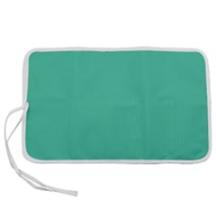 True Biscay Green Solid Color Pen Storage Case (l) by SpinnyChairDesigns