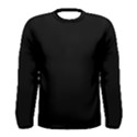 True Black Solid Color Men s Long Sleeve Tee View1