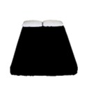 True Black Solid Color Fitted Sheet (Full/ Double Size) View1