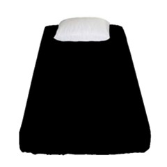 True Black Solid Color Fitted Sheet (single Size) by SpinnyChairDesigns