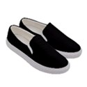 True Black Solid Color Women s Canvas Slip Ons View3