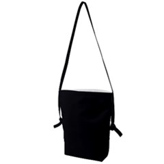 True Black Solid Color Folding Shoulder Bag by SpinnyChairDesigns