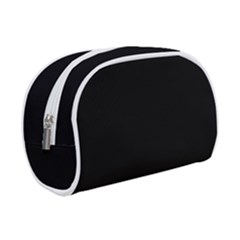 True Black Solid Color Makeup Case (small) by SpinnyChairDesigns