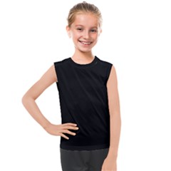 True Black Solid Color Kids  Mesh Tank Top by SpinnyChairDesigns