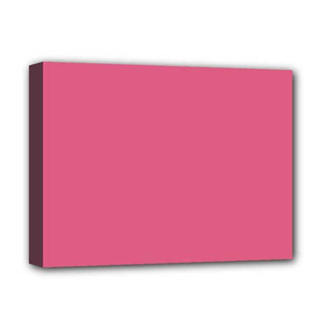 True Blush Pink Color Deluxe Canvas 16  X 12  (stretched)  by SpinnyChairDesigns