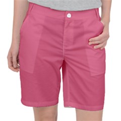 True Blush Pink Color Pocket Shorts by SpinnyChairDesigns