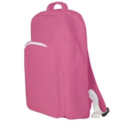 True Blush Pink Color Double Compartment Backpack by SpinnyChairDesigns