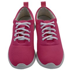 True Blush Pink Color Mens Athletic Shoes by SpinnyChairDesigns