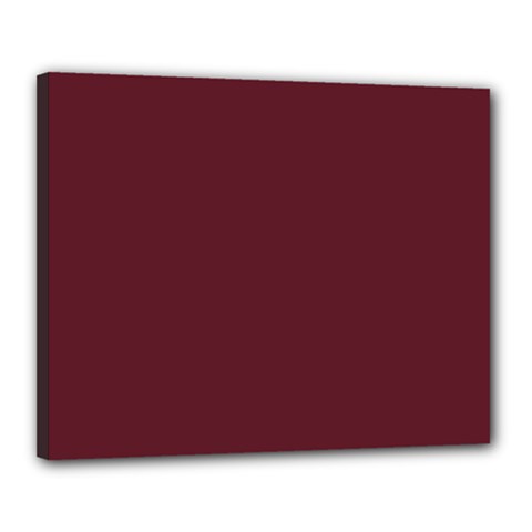 True Burgundy Color Canvas 20  X 16  (stretched) by SpinnyChairDesigns