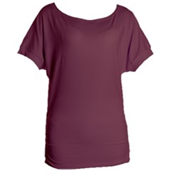 True Burgundy Color Women s Oversized Tee by SpinnyChairDesigns