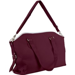 True Burgundy Color Canvas Crossbody Bag by SpinnyChairDesigns