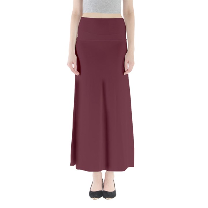 True Burgundy Color Full Length Maxi Skirt