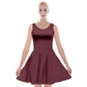 True Burgundy Color Velvet Skater Dress View1