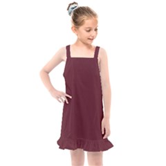 True Burgundy Color Kids  Overall Dress by SpinnyChairDesigns