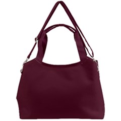 True Burgundy Color Double Compartment Shoulder Bag by SpinnyChairDesigns