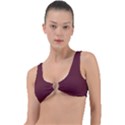 True Burgundy Color Ring Detail Bikini Top View1