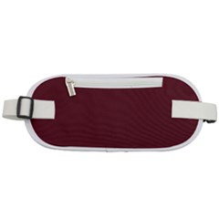 True Burgundy Color Rounded Waist Pouch by SpinnyChairDesigns