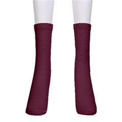 True Burgundy Color Men s Crew Socks by SpinnyChairDesigns