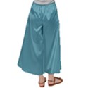 True Cadet Blue Teal Color Satin Palazzo Pants View2