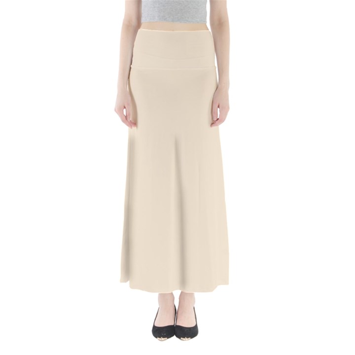 True Champagne Color Full Length Maxi Skirt