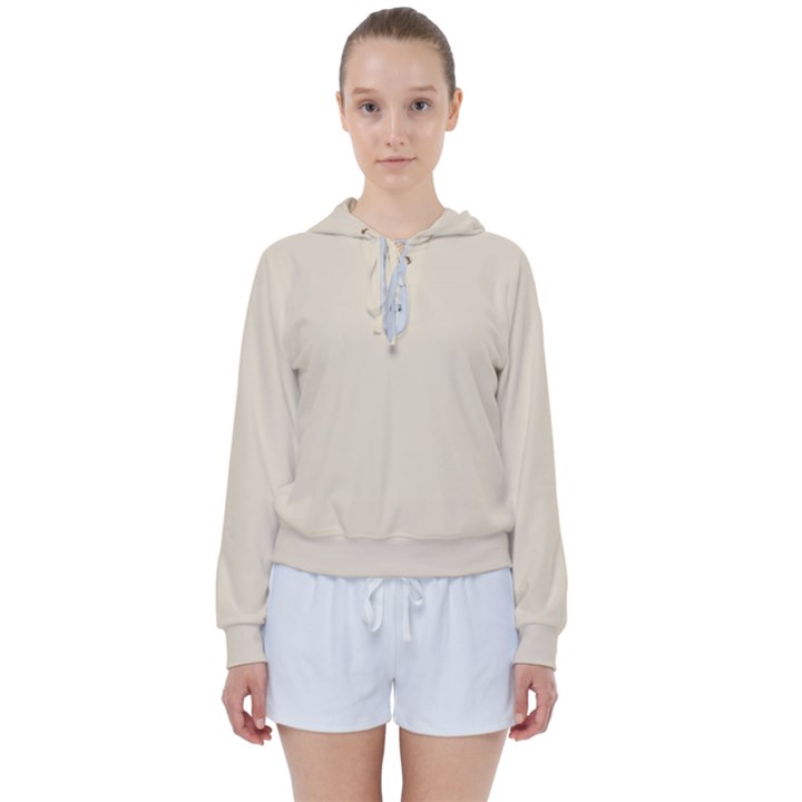 True Champagne Color Women s Tie Up Sweat