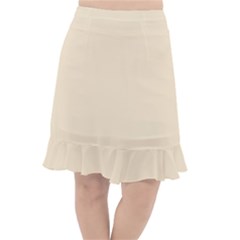 True Champagne Color Fishtail Chiffon Skirt by SpinnyChairDesigns