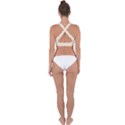 True Champagne Color Cross Back Hipster Bikini Top  View2