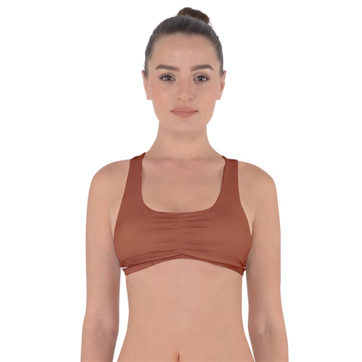 True Cinnamon Color Got No Strings Sports Bra