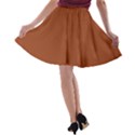 True Cinnamon Color A-line Skater Skirt View2