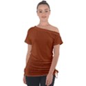 True Cinnamon Color Tie-Up Tee View1