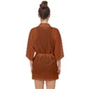 True Cinnamon Color Half Sleeve Chiffon Kimono View2