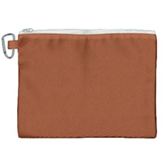 True Cinnamon Color Canvas Cosmetic Bag (xxl) by SpinnyChairDesigns