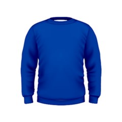 True Cobalt Blue Color Kids  Sweatshirt by SpinnyChairDesigns