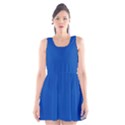 True Cobalt Blue Color Scoop Neck Skater Dress View1