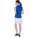 True Cobalt Blue Color Women s Sleeveless Polo Tee View2