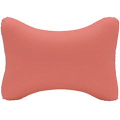 True Coral Pink Color Seat Head Rest Cushion by SpinnyChairDesigns