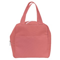 True Coral Pink Color Boxy Hand Bag by SpinnyChairDesigns