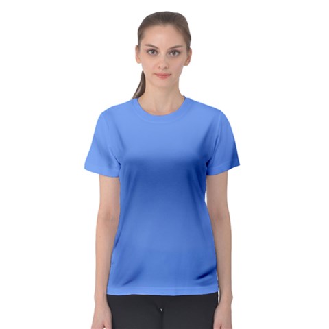 True Cornflower Blue Color Women s Sport Mesh Tee by SpinnyChairDesigns